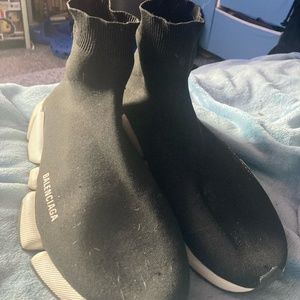 Balenciaga Speed 2 Trainer Knit 'Black White' *Lightly USED*